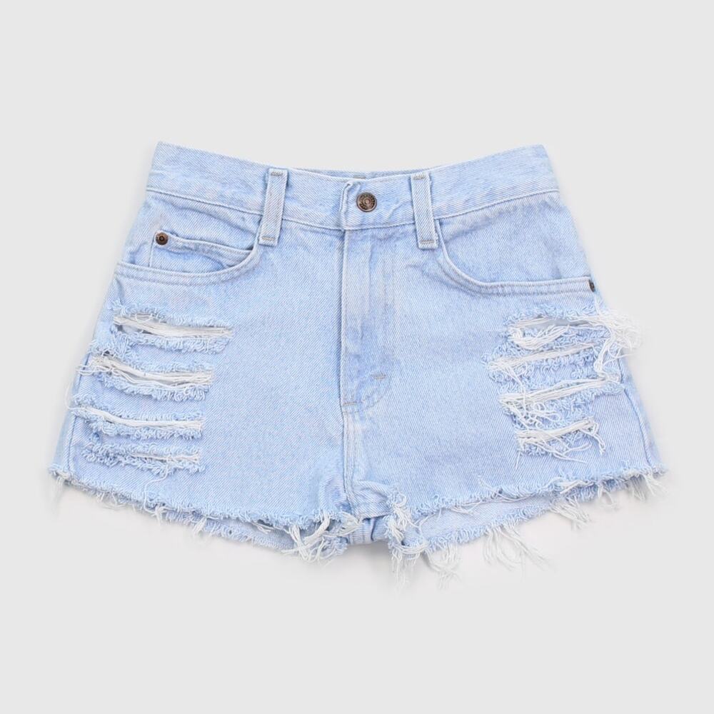 Vintage 90s Light Wash Distressed Shorts